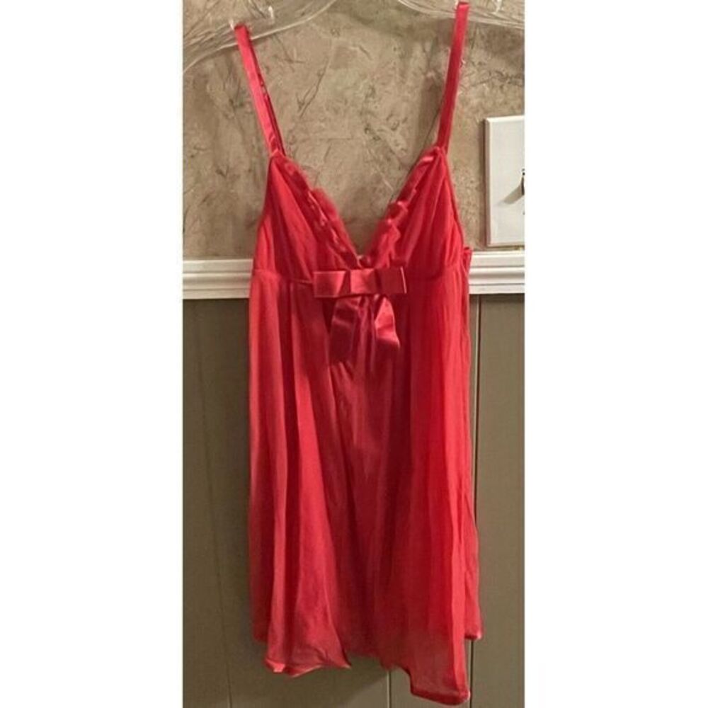 Vintage Victoria Secret Angels Red‎ Nightie Women's Size Small Sexy Bow